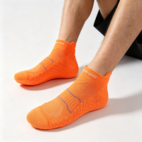 Chaussettes de course basses à logo personnalisé, motif écossais, respirantes, avec soutien de la voûte plantaire, semelle amortie, évacuation de l'humidité, écologiques, unisexe