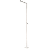 Colonne de douche au sol circulaire moderne et minimaliste pour extérieur, verticale haute, avec fonction de refroidissement, en acier inoxydable brossé, ensemble de douche pluie