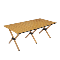 Table pliante rectangulaire d'extérieur en acier au carbone pour barbecue, camping, pique-nique, marché nocturne, utilisation portable