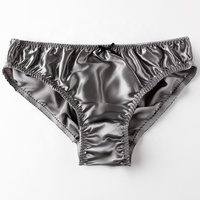 여성용 100% 뽕나무 실크 무봉제 친환경 팬티 통기성 솔리드 컬러 브리프 XS-XXL 사이즈