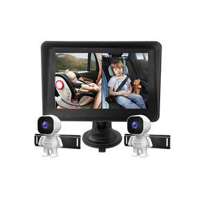 Moniteur de voiture pour bébé avec caméra en forme d'astronaute - Caméra de sécurité pour voiture pour bébé de <span class=keywords><strong>5</strong></span> pouces avec vision nocturne pour 2 enfants - Product Image 1