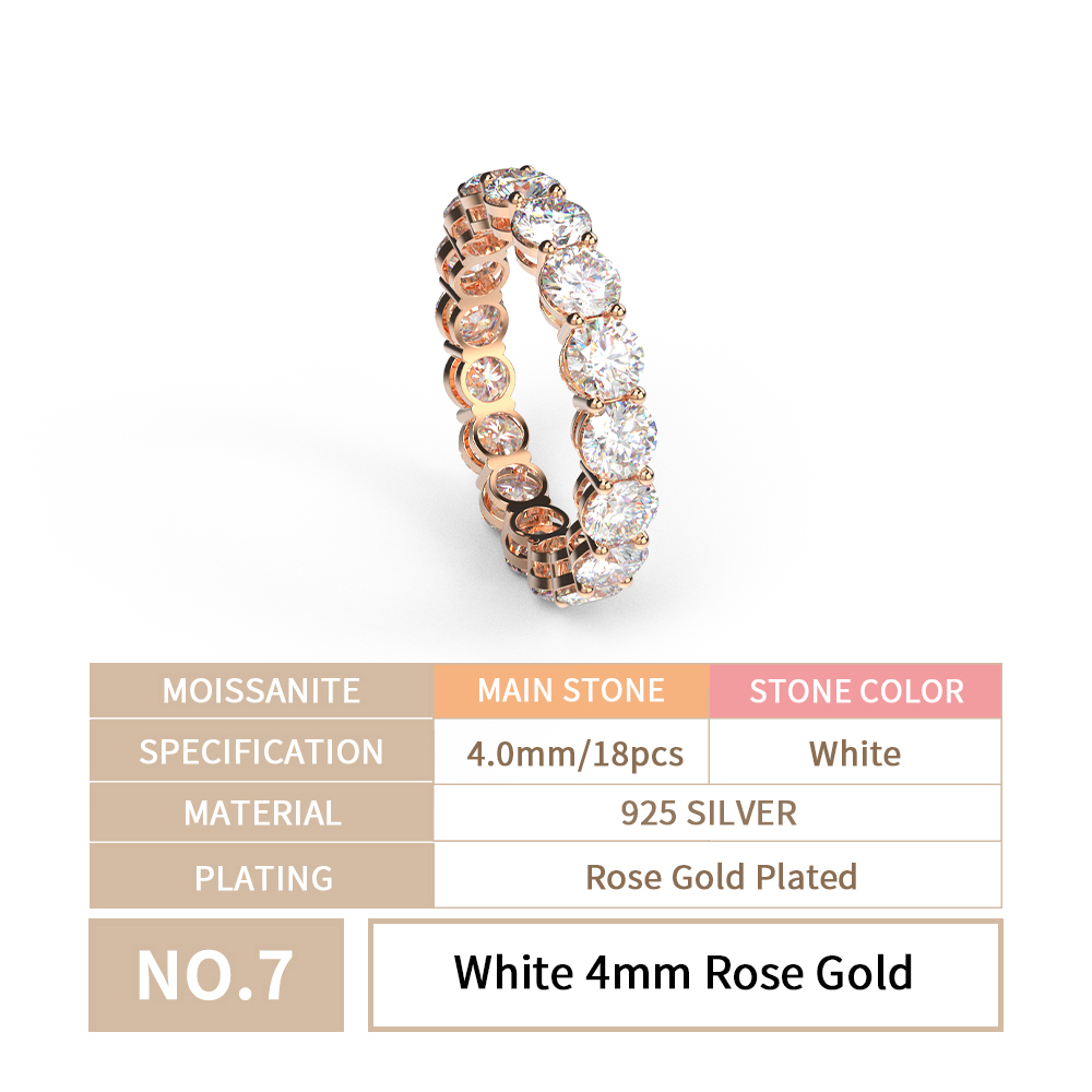 Or rose blanc 4 mm