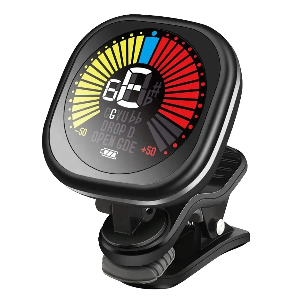 Cherub Rechargeable Guitar Tuner Clip on Tuner LCD for Chromatic Tuning Guitar Violin Ukulele Guitar Accessories WST-670