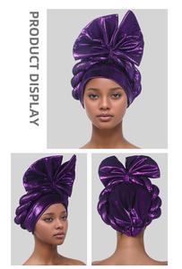 Fabricants Coton Doux <span class=keywords><strong>Ethnique</strong></span> Africain Sud-Américain Dame Plaine Femmes Musulmanes Couvre-chef Bandanas Noeud Casquette Hijab avec <span class=keywords><strong>Tresse</strong></span> - Product Image 4