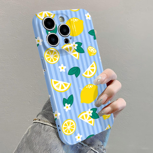 <span class=keywords><strong>Coque</strong></span> de téléphone rigide en PC avec motif fleur de <span class=keywords><strong>citron</strong></span> et impression photo pour <span class=keywords><strong>iPhone</strong></span> 8 X Xr Xs <span class=keywords><strong>11</strong></span> 12 13 14 15 16 17 Pro Max - Product Image 2