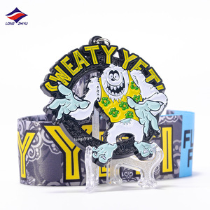 Longzhiyu 17 ans émail médaille usine en gros conception personnalisée brillant Marathon médailles 3D creux métal Sport médailles personnalisées