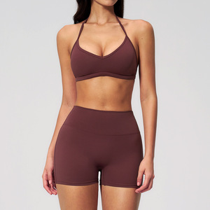 LSQ014 2026 Nuovo completo yoga a collo alto, traspirante e ad asciugatura rapida, <span class=keywords><strong>tuta</strong></span> fitness casual da <span class=keywords><strong>donna</strong></span> - Product Image 5