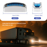 Feux latéraux de camion 12V/24V 12 LED avec réflecteurs, luminosité élevée et faible, ainsi que des feux clignotants et des feux de signalisation