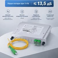 Splitter PLC Kaset SC/APC 1x2 1x4 1x8 1x16 Tipe Sisipan LGX dengan Pigtail untuk Jaringan FTTH CATV PON