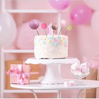 50 stuks ballen cake topper sticks mini ballonnen voor taartdecoratie benodigdheden schuimballen decoraties voor babyshower verjaardag cadeaus