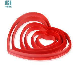 Joinhot 6-Piece Heart Star Flower Cookie Cutter Set Plastic Baking Mold For Cake Decorating - Product Image 3