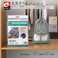 Sac à chaussures pliable réutilisable en tissu non tissé 32x44 cm, organisateur de rangement simple niveau pour chaussures et voyage
