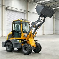 Wheel Loader Cepat 1 Ton Mini Front End Loader dengan Bucket Lebar untuk Pekerjaan Pertanian, Kebun, dan Peternakan