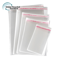 YURUI 100% fabricant recyclable sac d'emballage OPP transparent personnalisé sacs en cellophane auto-adhésifs en plastique transparent
