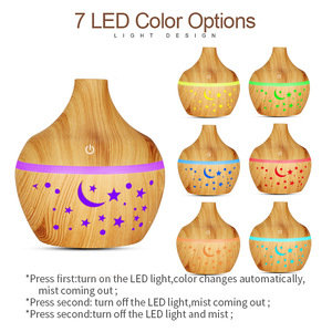 Humidificador con Diseño de Estrella y Luna, 300 ml, Mini Difusor de Aroma con Luz LED, para Uso Doméstico, Alimentado por USB - Product Image 2