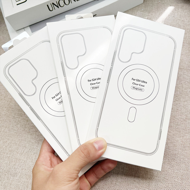 Magsafe Compatible Magnetic Phone Case for Samsung Galaxy S25 S24 S23 Ultra Plus Shockproof Clear Wireless Charging Cover