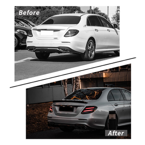 XLstyling Car Conversion Facelift Diffuseur de pare-chocs avant et arrière avec embout d'échappement Kit de carrosserie E63 Look pour <span class=keywords><strong>Mercedes</strong></span> Benz W213 17-20 - Product Image 6