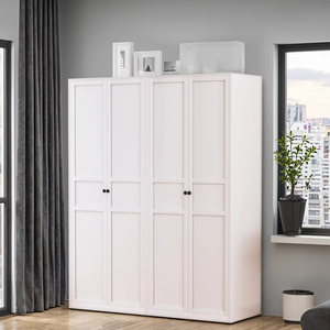 Armoire métallique simple et moderne à 2 portes, meuble de rangement pour vêtements, organisateur pour chambre à coucher - Product Image 2