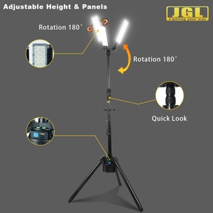 42000Lm 320cm şarj edilebilir <span class=keywords><strong>LED</strong></span> çalışma ışığı ile ayarlanabilir Tripod standı acil kurtarma şantiye kamp için - Product Image 5