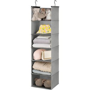 6 <b>Shelf</b> Hanging Closet Organizer 33x15x85cm Foldable Fabric Storage For Behind Doors On Walls Neatening - Product Image 1