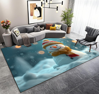 Tapis de salon jacquard à motif de Noël antidérapant et lavable, nouveauté très vendue