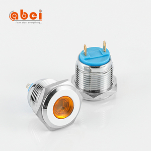 ABEI Blau Rot Grün Gelb Weiß 12 v1 Leucht lampe 16mm konkave Metall-LED-Anzeige lampe für Auto - Product Image 2