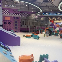 Equipo de Juegos Interior Comercial con Temática Espacial, Centro de Juegos Suaves para Niños con Tobogán de Tubo de Plástico Grande y Piscina de Pelotas