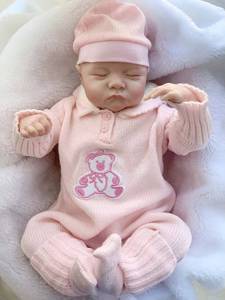 Muñeca de Juguete de Vinilo <span class=keywords><strong>con</strong></span> Cuerpo de Tela, Bebé <span class=keywords><strong>Reborn</strong></span>, para Jugar en Casa, <span class=keywords><strong>con</strong></span> <span class=keywords><strong>Ojos</strong></span> <span class=keywords><strong>Cerrados</strong></span>, para Dormir, Regalo - Product Image 5