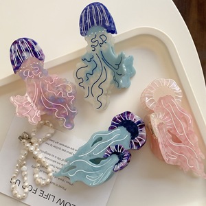 Pinza de Pelo con Diseño de Medusa, Accesorios Creativos YHJ con Animales Marinos, Pinza de Pelo Personalizada de Acetato - Product Image 2