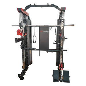 เครื่องออกกำลังกายอเนกประสงค์ HANSOM Gym รุ่น Multi-Functional Fitness Rack Smith Cable Machine ผลิตจากสแตนเลส สำหรับใช้งานเชิงพาณิชย์ เหมาะสำหรับการเพาะกายและการออกกำลังกายกล้ามเนื้อไตรเซ็ปส์ HS - Product Image 3