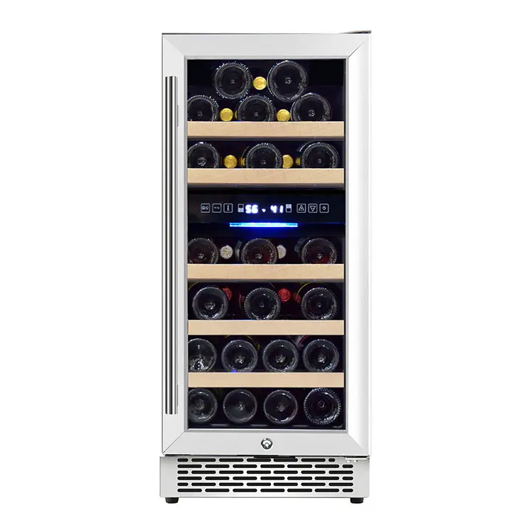 Refrigerador de vino termoeléctrico de Ivation para 8 botellas de vino tinto y blanco/enfriador y dispensador con pantalla digital de temperatura