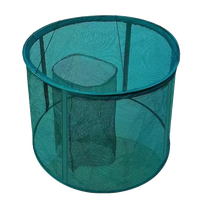Grand panier de pêche pliable pour poissons vivants, panier à appâts en filet pliable