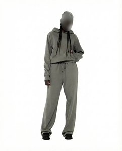 Wholesale Winter Knitted Y2K Oversized Loose Fit Heavyweight Fleece Fabric Sweatshirt Hoodies <b>Men</b> and Women Personalized LOGO - Product Image 3