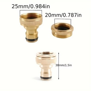 真鍮製蛇口コネクターミキサーホースアダプタークイックコネクター1/<span class=keywords><strong>2</strong></span> <span class=keywords><strong>3</strong></span>/4銅ホースカップリングアダプターガーデン散水継手ツール - Product Image 5