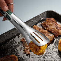 Pince à barbecue en acier inoxydable robuste résistant à la chaleur salade tenant des gaufres pinces à buffet Steakand poulet