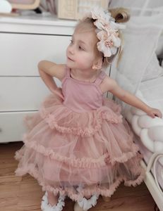Falda de tutú de niña, vestido de verano de Princesa con forma de pastel hinchado de encaje, Tutús de fiesta de cumpleaños para niñas - Product Image 4