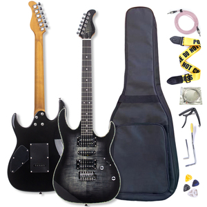 <span class=keywords><strong>Chitarra</strong></span> Elettrica GALYDA con Finitura Effetto Legno, Pickup HSH, Ponte Tremolo a Azione Singola, <span class=keywords><strong>Chitarra</strong></span> Elettrica ST - Product Image 1