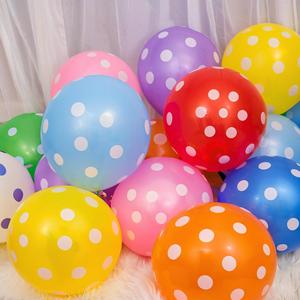 12-inch dày màu Polka Dot Latex bóng đốm trắng in <span class=keywords><strong>Inflatable</strong></span> sinh nhật Halloween Giáng sinh trang trí bên - Product Image 4