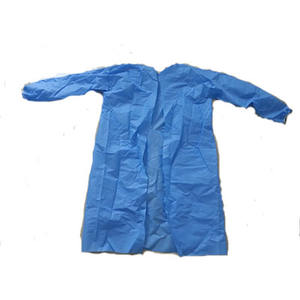 Bonne qualité pas cher prix jetable 45g SMS robe d'isolement non stérile robe en tissu non tissé - Product Image 6