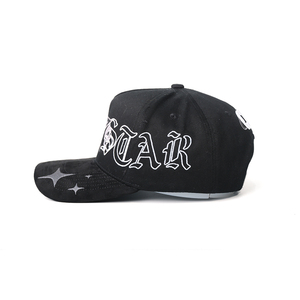 Pré-vente Édition Halloween : Casquette de baseball en daim brodé doublée de soie et de satin, style streetwear 'Look at Me', personnalisable - Product Image 5
