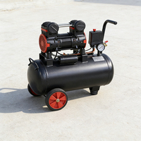 Compresseur d'air portable silencieux sans huile à piston refroidi par air 220V 8L/24L/50L 20kg avec garantie 1 an pour gonflage de pneus et pulvérisation