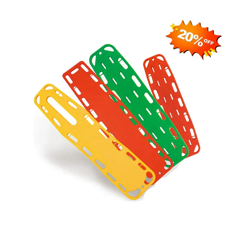 Emergency Medical Equipment Spine Boards Stretcher Dimensions Green Red Yellow Plastic Spine Board