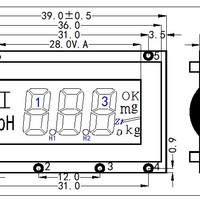وحدة عرض LCD كريستال سائل طراز Solar-Person SMS0301C3، 3 أرقام، دقة ثنائية العشريات، مؤشر حالة سداسي الأجزاء، -20-60 درجة مئوية