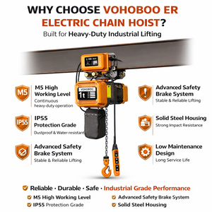 M5 工作负载 500kg 1 吨 2 吨 <span class=keywords><strong>3</strong></span> 吨 5 吨 10 吨 带钩小型电动葫芦 建筑用工业起重机 - Product Image 2