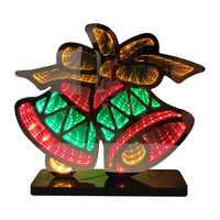 Enseigne néon LED 3D personnalisée pas chère pour sapin de Noël, écologique, alimentée par piles, en acrylique miroir, indice de protection IP66