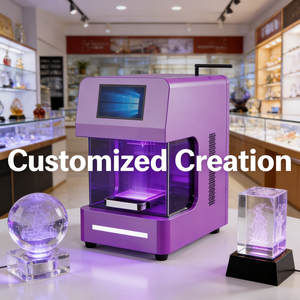 เครื่องเลเซอร์ยูวีแกะสลักแบบนูน 2 มิติ ถึง 2.5 มิติ 3 มิติ กำลัง 5 วัตต์ รุ่น A ซีรีส์ บี 355 นาโนเมตร สำหรับงานศิลปะ ของตกแต่งบนโต๊ะ แกะสลักตามสั่ง - Product Image 1