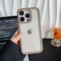 Coque de protection anti-chute de luxe à double face incrustée de diamants et de paillettes pour iPhone 12 13 14 15 16 17 18 Pro Pro Max – Offre Spéciale