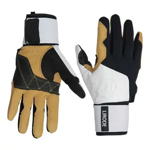 Custom Comfortable Leather Softball Gloves Breathable Cabretta Leather Baseball Batting Gloves