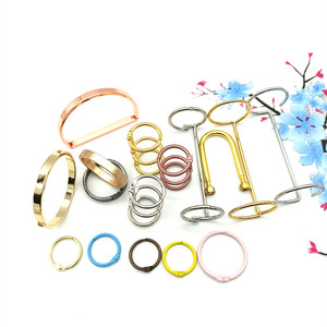 Office school supplies paper file a4 nickel colored binding clips metal keychains book loose leaf binder rings