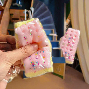 Novelty Sandwich Biscuits Squishy Toy PU Rubber Simulation Foods Slow <b>Rebound</b> Squeezing Soft Relief Pressure MXL 14 Years Unisex - Product Image 3